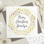 Grandparent Foiled Star Wreath Christmas Card, thumbnail 2 of 6