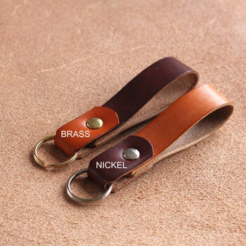 Handmade Leather Key Fob With Personalisation, 4 of 6