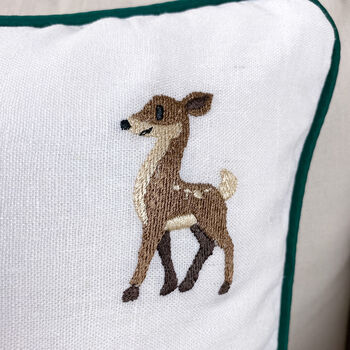Children's Woodland Embroidered Nursery Cushion, 3 of 7