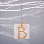 Personalised White Wooden Letter Hanging Decoration, thumbnail 1 of 5
