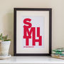 Contemporary Family Surname Print, thumbnail 2 of 7