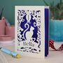 Personalised Papercut Cat Birthday Card, thumbnail 6 of 7