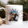 Personalised Christmas Staffordshire Bull Terrier Break Through, thumbnail 8 of 10