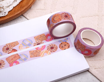 Mixed Washi Tape Set, Eco Friendly Paper Masking Tape, 10 Meter Rolls, 7 of 10