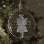 Personalised Glass Christmas Angel Bauble, thumbnail 2 of 2