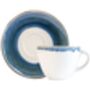 Blue Tea Cup With Saucer Porcelain, thumbnail 4 of 9