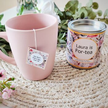 'Forty' Personalised Tea 40th Birthday Gift Set, 3 of 5