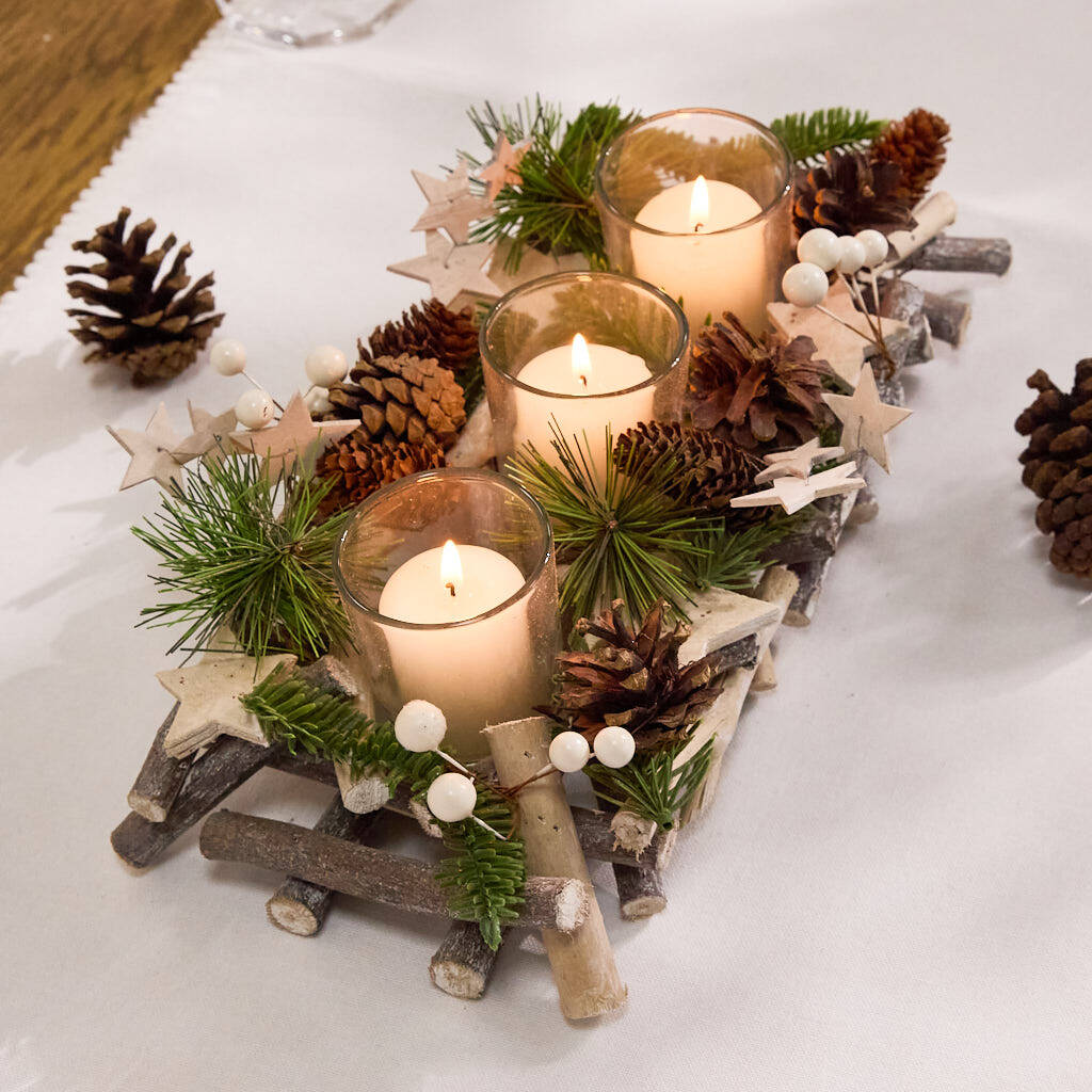 Nordic Star Christmas Trio Tea Light Holder, 1 of 5