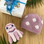 Baby Toy Gift Set Pink Octopus And Pink Spotty Hat, thumbnail 2 of 2