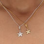 Origami Star Charm Necklace, Sterling Silver Or Gold Plated, thumbnail 1 of 9