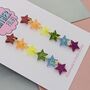 Pride Rainbow Star Glitter Earrings, thumbnail 2 of 4