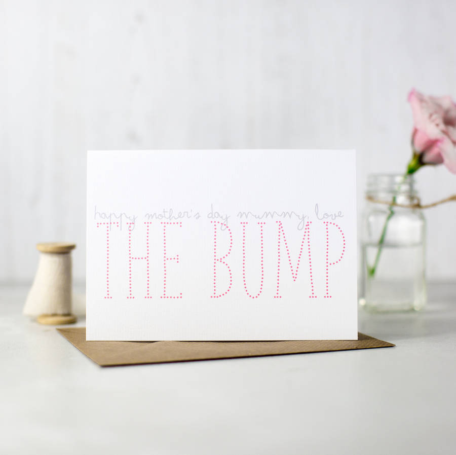 'Happy Mother's Day From The Bump' Card, 1 of 2