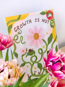 Growth Is Not Linear Art Print Unframed, 5 of 6