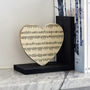 Music Lovers Heart Bookend Gift, thumbnail 1 of 3