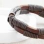Personalised Men's Brown Leather Twisted Cord Bracelet, thumbnail 4 of 4