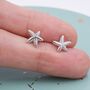 Oxidise Sterling Silver Star Fish Stud Earrings, thumbnail 2 of 12
