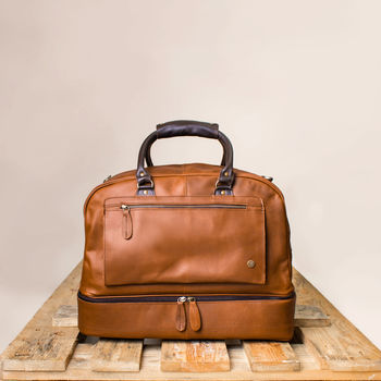 Personalised Leather Holdall With Shirt Compartment, 2 of 12