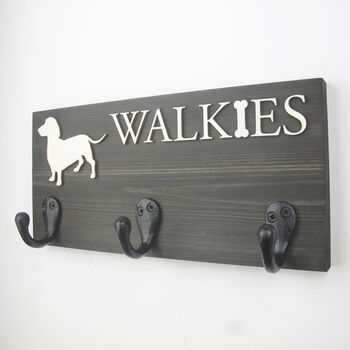 Personalised Walkie's Dog Name And Breed Dog Hook Sign, 4 of 11