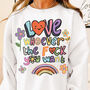 'Love Whoever The F*** You Want' Pride Sweatshirt, thumbnail 1 of 5