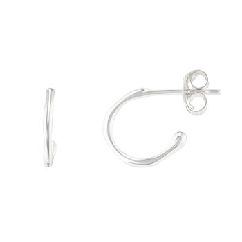Hampton Sterling Silver Hoop Earrings, 2 of 5