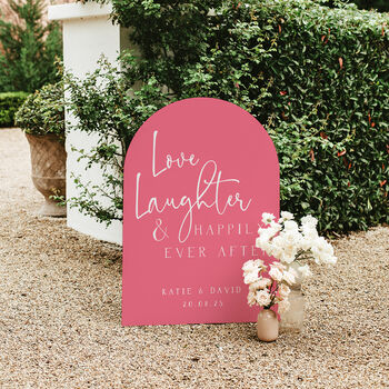 Arched Wedding Sign With Quote, 5 of 5