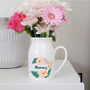 Personalised Flower Jug Vase Mother's Day Gift For Her, thumbnail 2 of 4