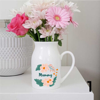Personalised Flower Jug Vase Mother's Day Gift For Her, 2 of 4