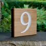 Personalised Oak Number Sign, thumbnail 1 of 2