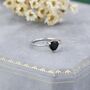 Genuine Black Onyx Ring In Sterling Silver, thumbnail 3 of 11