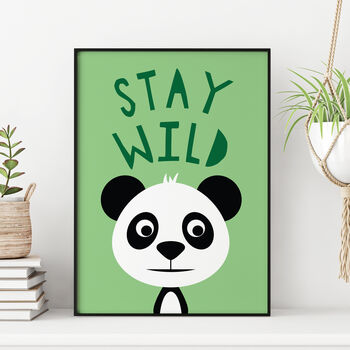 'Stay Wild' Children's Panda Print, 2 of 3