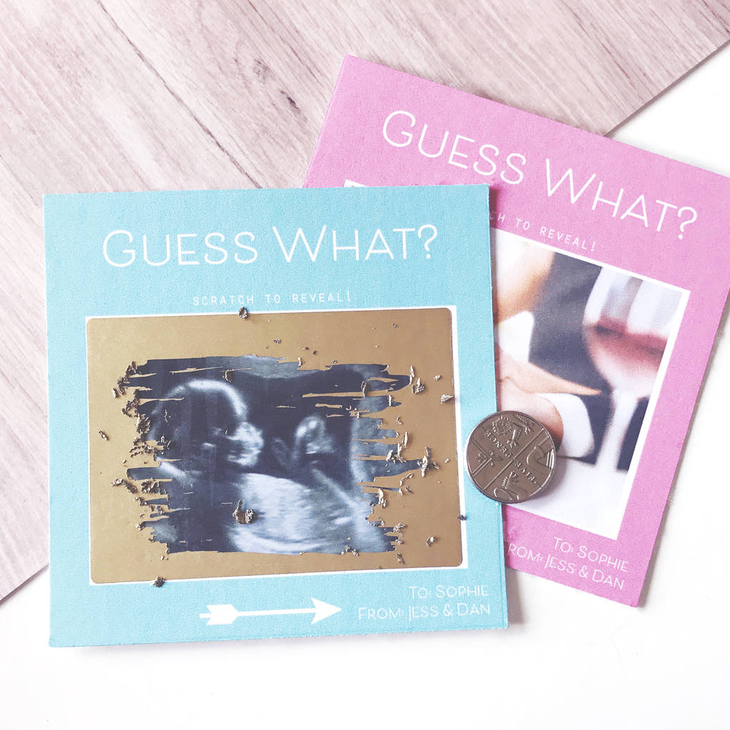 Personalised Guess What? New Baby Keepsake Scratchcard