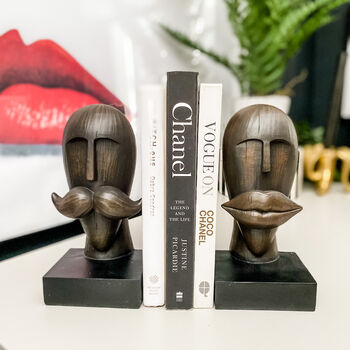 Lips And Moustache Bookends, 3 of 5