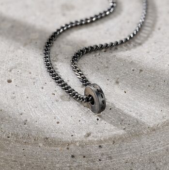 Mens Personalised Mini Spinning Disc Necklace, 3 of 7