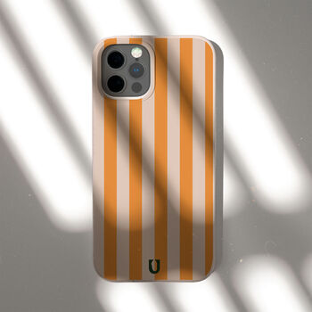 Orange Stripes Eco Phone Case, 6 of 6