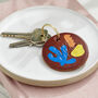 Personalised Hand Painted Leather Keyring, thumbnail 1 of 3