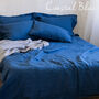 King Size Linen Duvet Cover And Four Pillowcases Set, thumbnail 10 of 12
