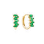 Lola Green Gold Huggie Hoops, thumbnail 1 of 2