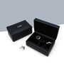 Personalised Leather Embossed Special Date Cufflink Box, thumbnail 2 of 5