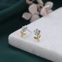 Forget Me Not Flower Stud Earrings In Sterling Silver, thumbnail 5 of 10
