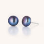Large Pearl Button Stud Earrings, thumbnail 3 of 7