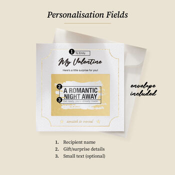 Personalised Scratch Off Valentine’s Surprise Card, 4 of 6