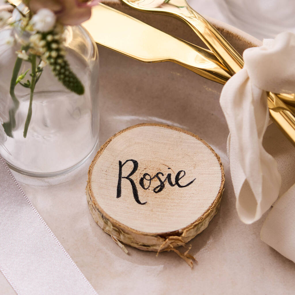 Wooden Log Place Setting, 1 of 3