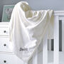 Personalised Embossed Star Ivory Baby Blanket, thumbnail 2 of 7