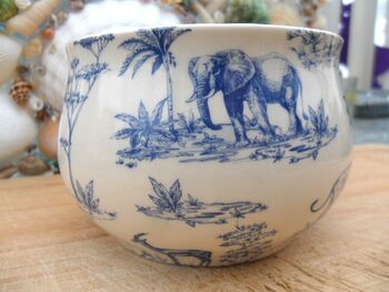 Open Sugar Bowl In Blue Safari Design, 7 of 7
