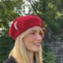 Red Beret With Optional Veil And Accessories, thumbnail 2 of 10
