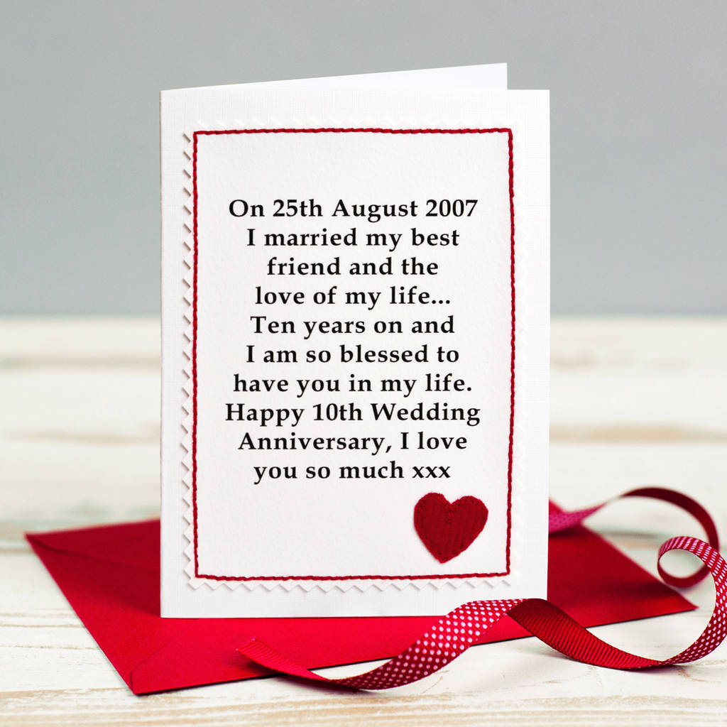 personalised wedding  anniversary  card  by jenny arnott 