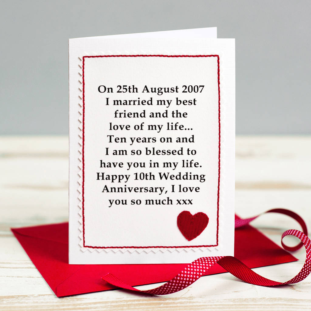 a wedding anniversary card