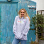 Grey Rainbow 'Peace And Love' Hoodie With Pockets, thumbnail 5 of 5