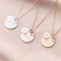 Esme 18th Birthday Disc And Birthstone Personalised Name Necklace, thumbnail 4 of 12