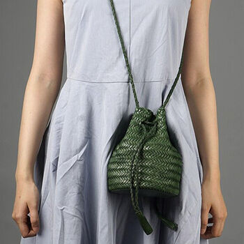 Woven Leather Cross Body Beach Bag, 3 of 11